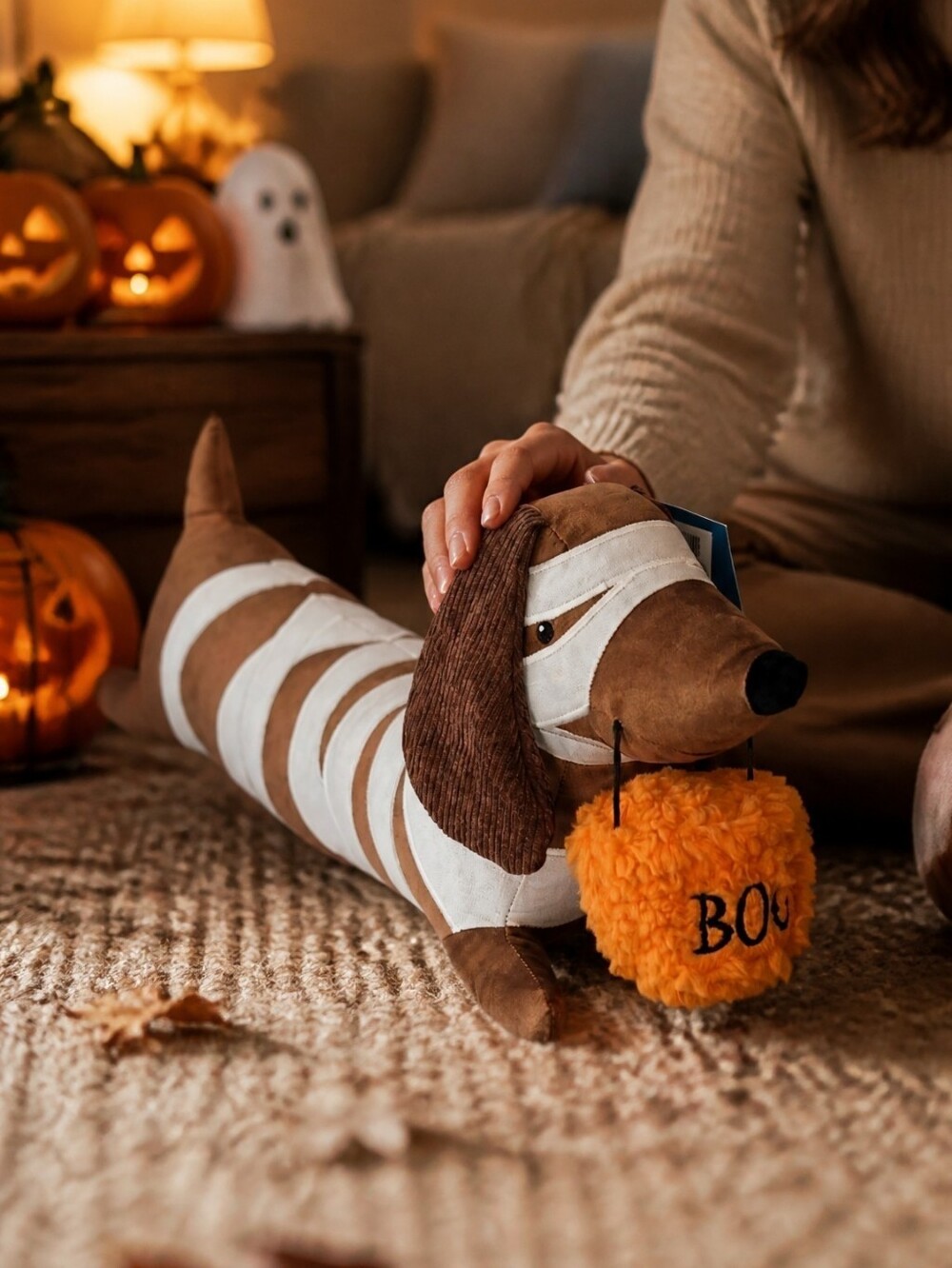 NWT Viral Halloween Dachshund Mummy Plush Pillow 🎃👻